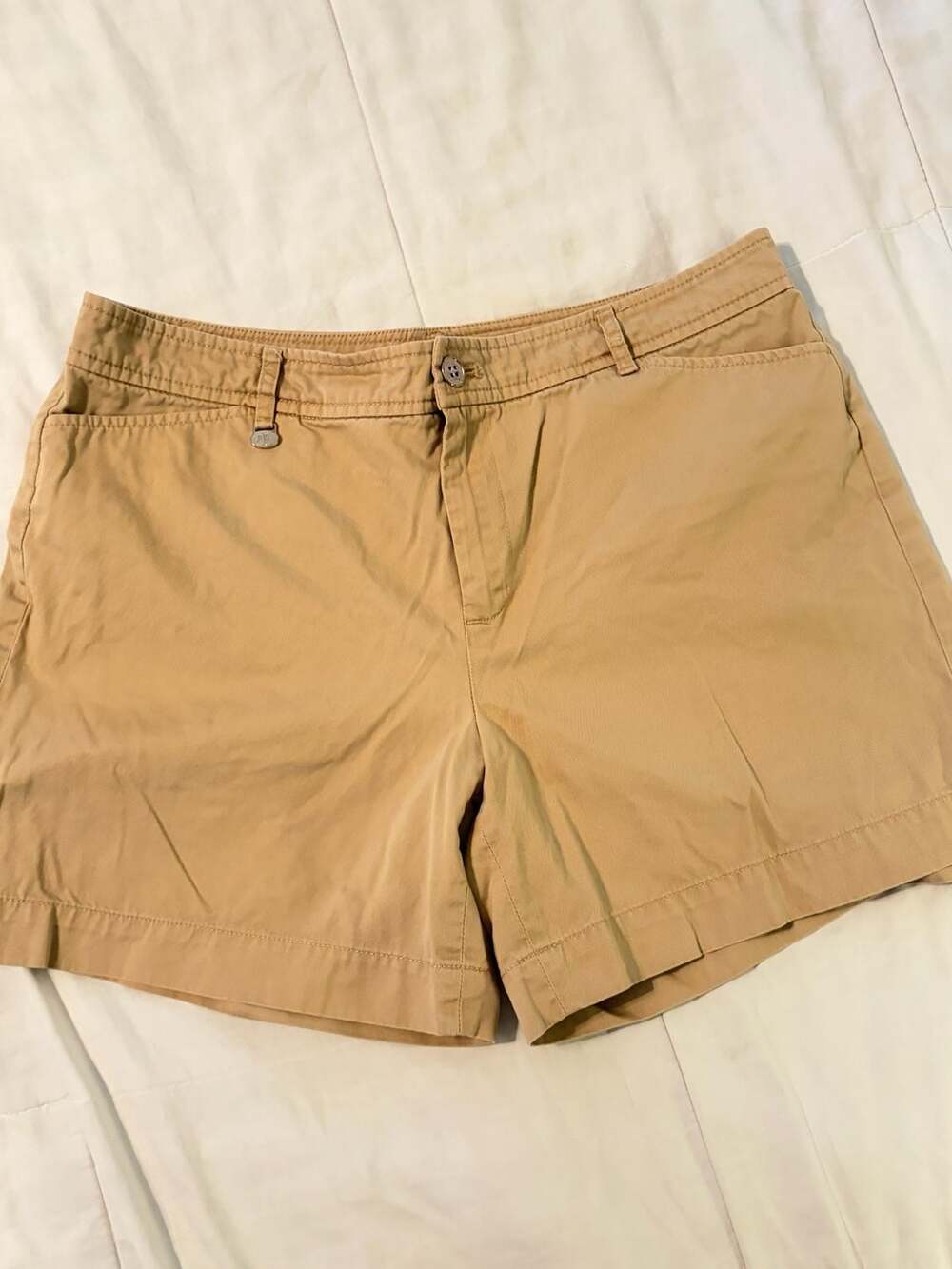 Preppy Lauren Ralph Lauren Women's Size 12 Khaki Tan Chino Cotton Shorts